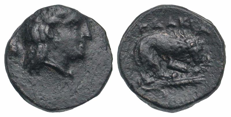 Mysia, Plakia. 4th century B.C. AE 12. Scarce. 