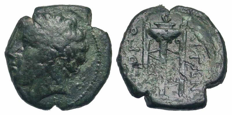 Campania, Neapolis. Ca. 300-275 B.C. AE 17. 