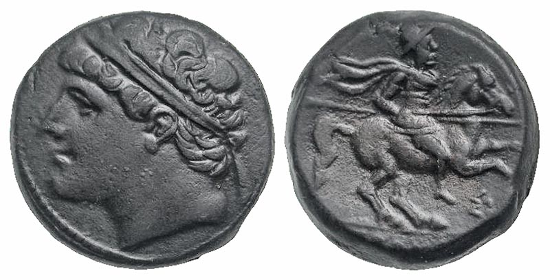 Sicily, Syracuse. Hieron II. 275-215 B.C. AE hemilitron. struck ca. 230-218/5 B.C. 