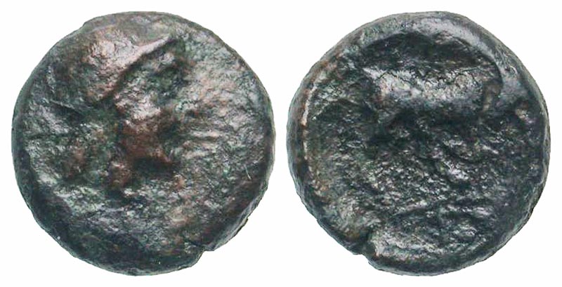 Apulia, Grumum. Ca. 300 B.C. AE 13. Rare City. 