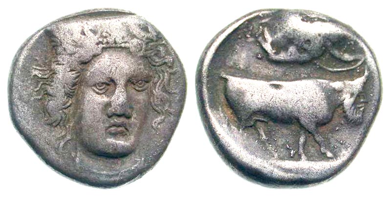 Campania, The Hyrianoi. Ca. 395-385 B.C. AR nomos. Ex CNG 327, lot 69. 
