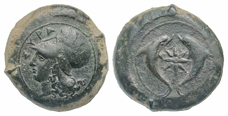 Sicily, Syracuse. Dionysios I. 405-367 B.C. AE drachm. struck circa 380 B.C. Ex Dr Lamar Payne collection; Ex Triton VIII, lot 87. 
