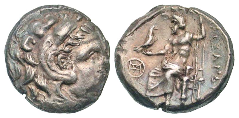 Macedonian Kingdom. Alexander III the Great. 336-323 B.C. AR drachm. Tyre mint, struck ca. 305-290 B.C. 
