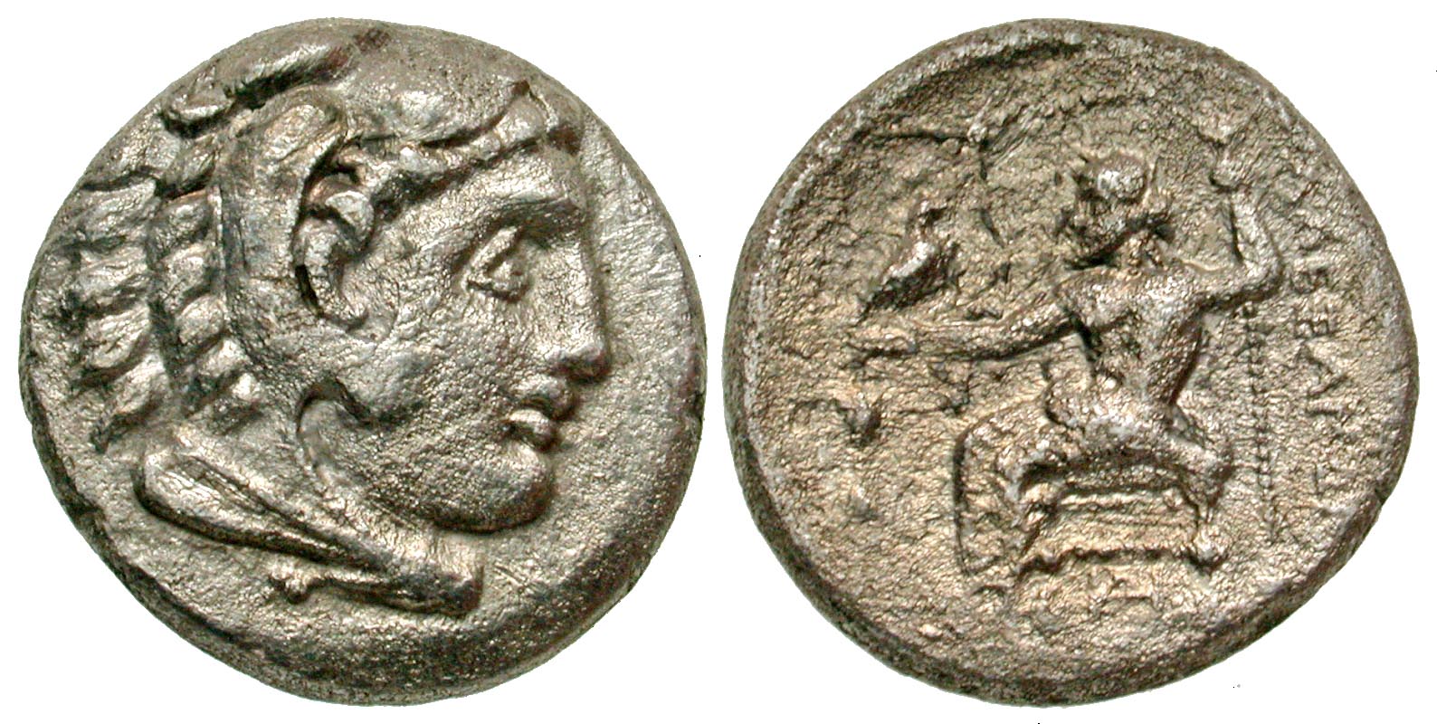 Macedonian Kingdom. Alexander III the Great. 336-323 B.C. AR drachm. Sardes mint, Struck 323-319 B.C. 