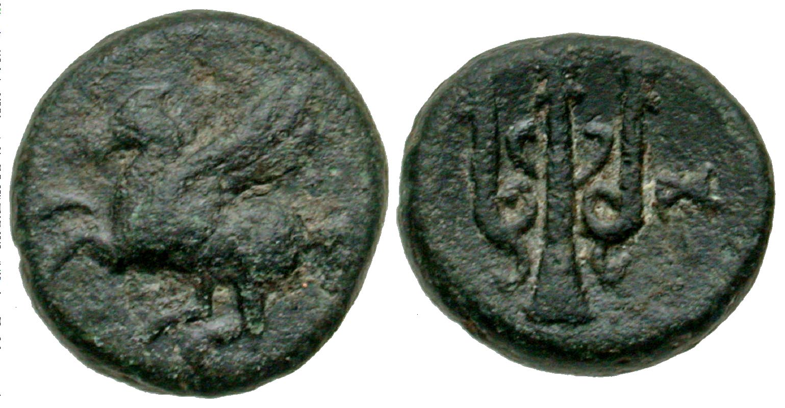 Corinthia, Corinth. Civic issue. Ca. 335-306 B.C. AE 13. 