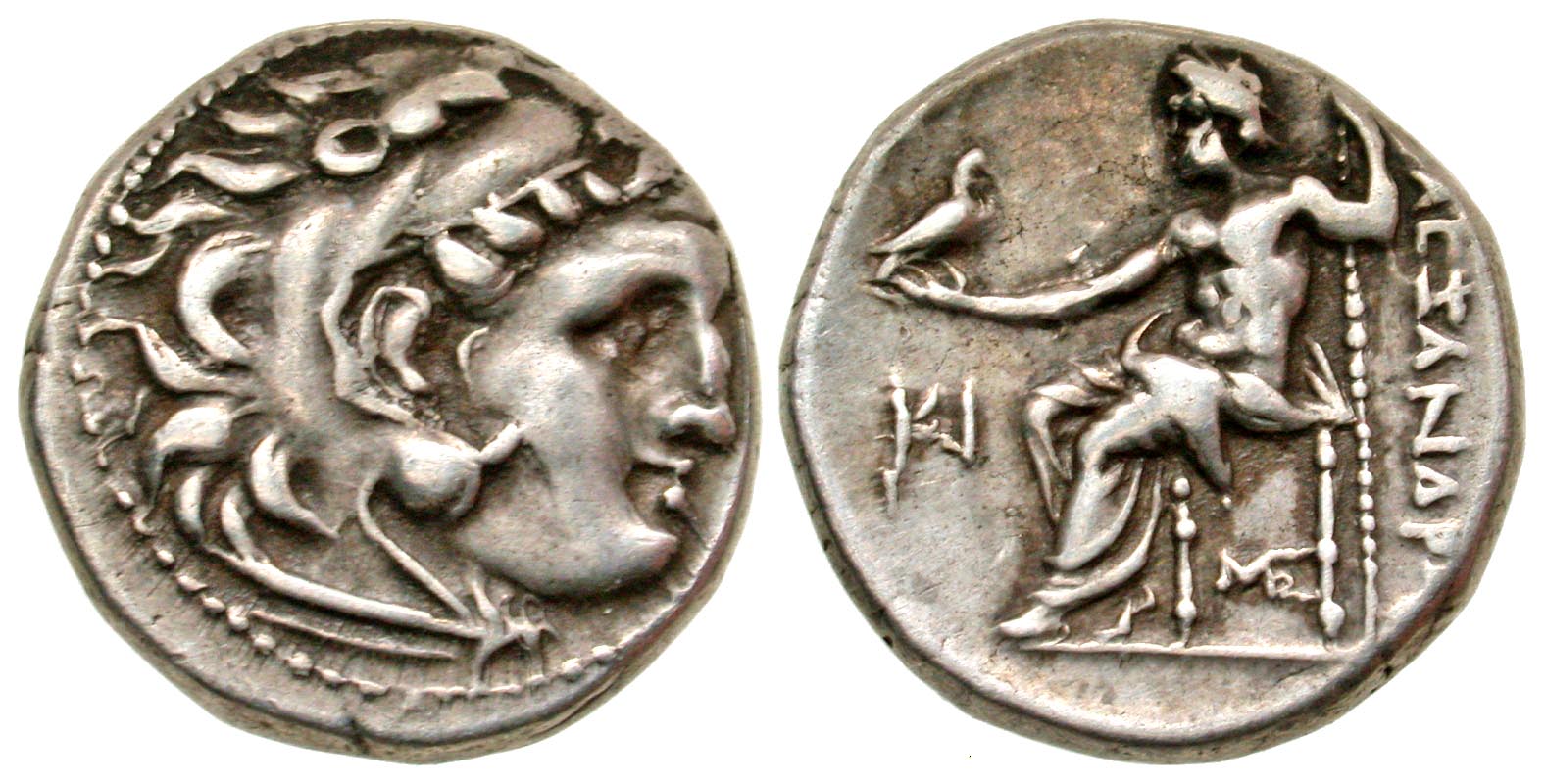 Macedonian Kingdom. Alexander III the Great. 336-323 B.C. AR drachm. Lampsacus, Struck 310-301 B.C.