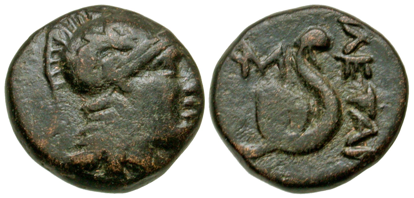 Mysia, Pergamum. Philetairos. 158-138 B.C. AE 15. Struck 158-138 B.C. 