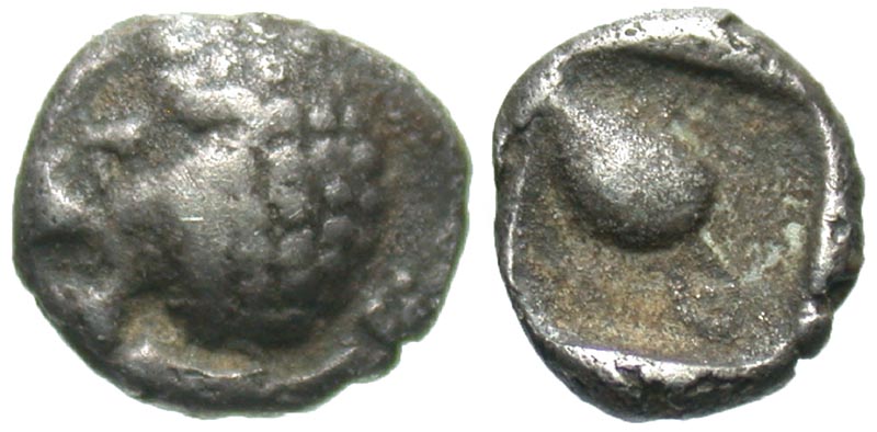 Ionia, Miletos. 6th-5th century B.C. AR hemitetartemorion.