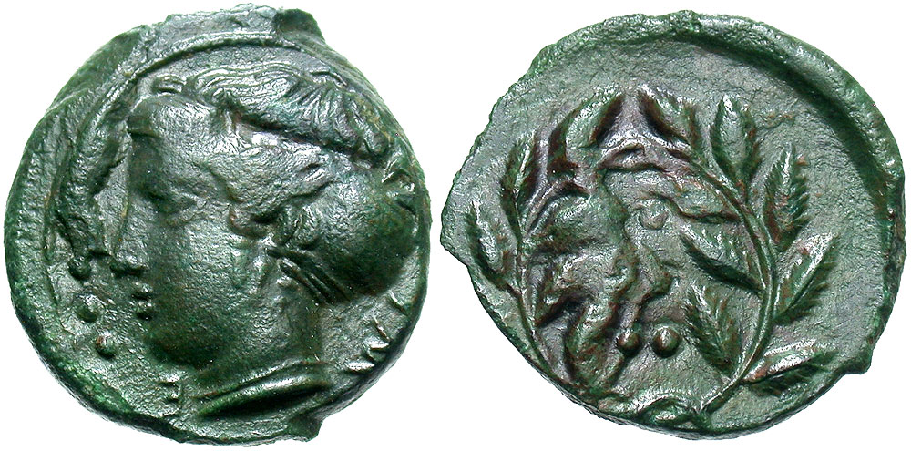 Sicily, Himera. Ca. 415-409 B.C. Æ hemilitron. 