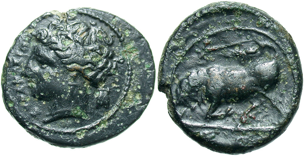 Sicily, Syracuse. Agathokles. 317-289 B.C. Æ trias. Struck 289-287/5 B.C. 
