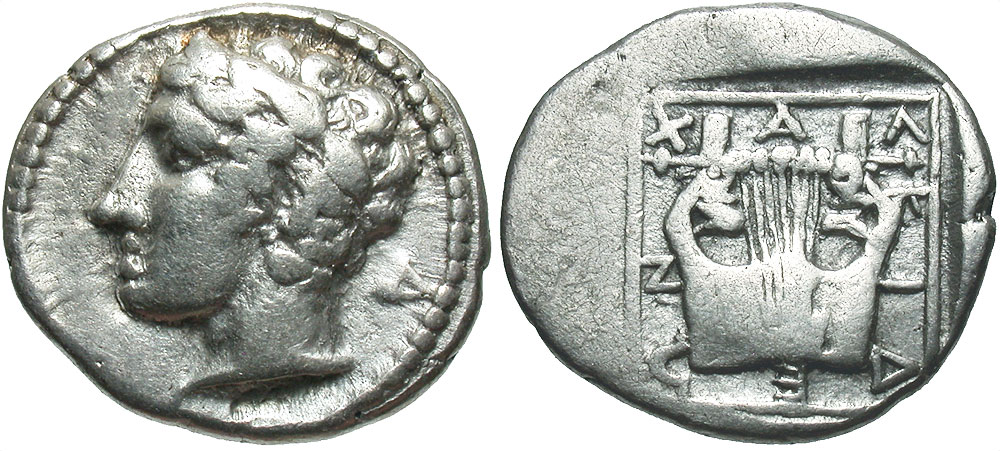 Macedon, Chalkidian League. Ca. 432-348 B.C. AR tetrobol. Olynthos mint, Struck ca. 427-421 B.C. 