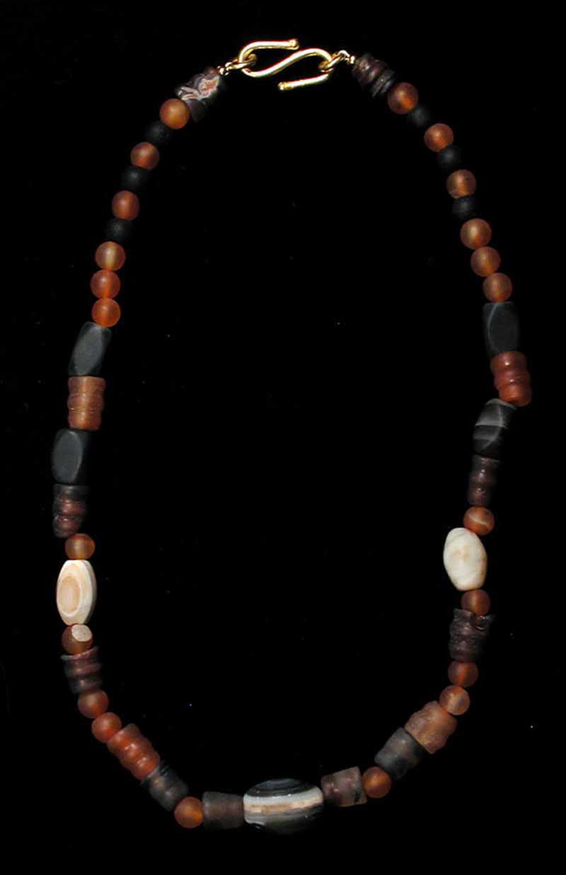 Carnelian and Banded Agate Necklace. Middle East, III-I Millenium BC. 