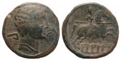Iberia, Bilbilis. late 2nd-early 1st centuries B.C. Æ as.