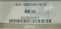 USA. Seated Half Dime. 1853 (arrows). 5 cents. NGC AU-50.